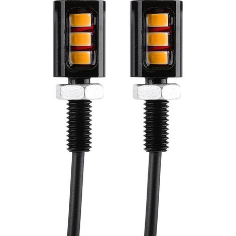 2x12V universel voiture moto plaque d'immatriculation vis boulon lumière lampe jaune LED (1/5)