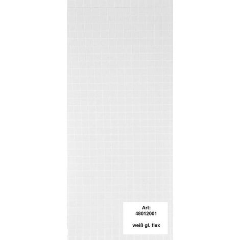 alfer Design-Platte, flexibel 1000 x 600 mm Kunststoff weiss glänzend Wanddekoobjekt (1/2)