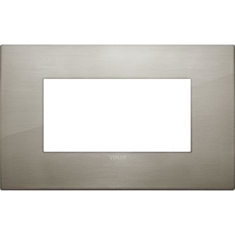 Placca Classic 4M acciaio spazzolato Vimar Arkè 19654.08
