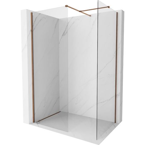 Mexen Kioto-X panel de ducha Walk-in 110 x 70 cm, transparente 10 mm, oro rosado - 800-110-202-60-00-070-X (1/5)