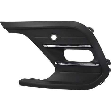 Grille de pare-choc avant gauche noire et chromée avec trou anti-brouillard Volkswagen Polo 6 phase 2 depuis 2021