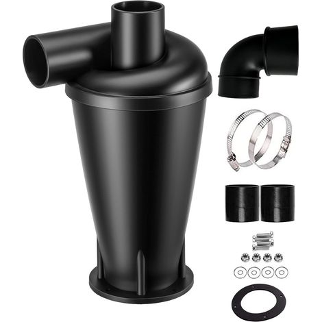 Filter with dust separator, compatible with Pemedor Cyclone dust collector, compatible with Shop Vac, black (1/5)