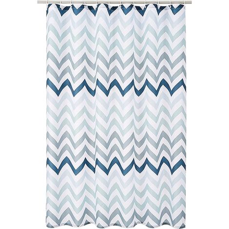 Rideau de douche décoration neuf imperméable 180 x 180 m bleu dégradé (1/4)