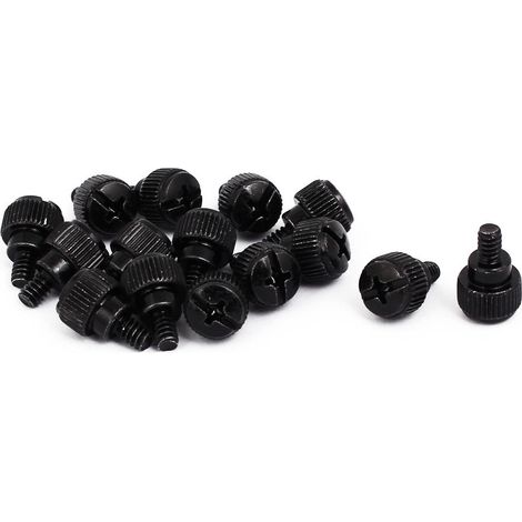 Ordinateur PC-Gehäuse Metallflachkopf Rändelschraube M3.5x5mm Schwarz 15St (1eca0a322e8f5728c33d7d10 (1/3)