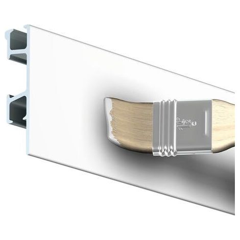 Cimaise Click Rail Pro 200cm - Cimaise Tableau Artiteq Blanc mat à peindre , Pack de 5 rails