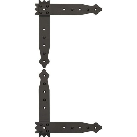 KOTARBAU Lot de 2 équerres de fenêtre - 200 x 200 x 35 mm - Avec revêtement en poudre - Noir (1/5)