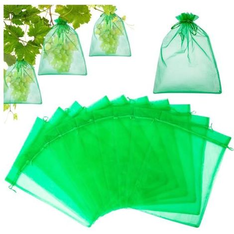 Sac de Protection de Raisins 50 Pièces 30x40CM Sac de Protection de Grappes avec Cordon, Sachets de Protection Plantes Fruits (1/5)