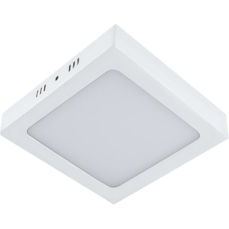 Deckenlampe LED Aluminium 22,5 cm breit Weiß eckig neutralweiß 4000 K 2010 lm
