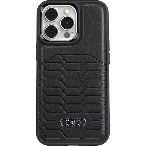 Custodia rigida Audi in pelle sintetica MagSafe per iPhone 13 Pro / 13 6.1, colore nero/nero (AU-TPUPCMIP13P-GT/D3-BK) (1/5)