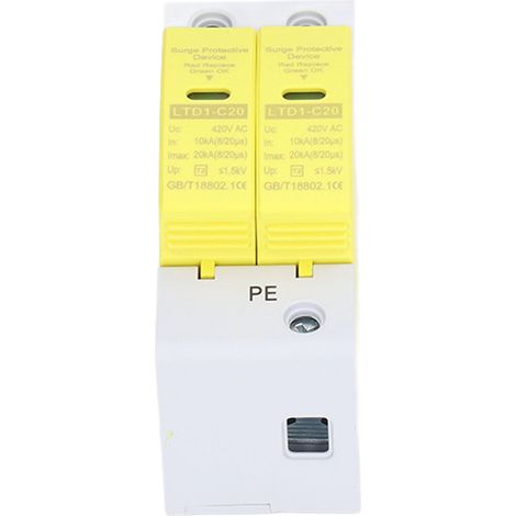 Dispositif de protection contre les surtensions, disjoncteur, 2 pôles, 420 V CA, 10 kA à 20 kA (1/5)