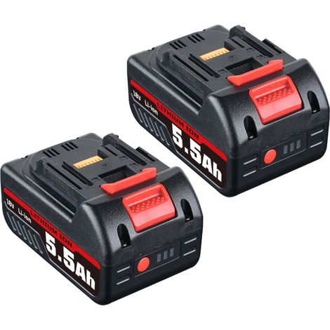Nouvelle Lot de 2 batteries 18V 5500mAh Li-ion de rechange pour Makita BL1850B BL1860B BL1850 BL1860 BL1830 BL1840 BL1835 BL1845 BL1820 BL1815 BL1830B avec indicateur LED (1/5)