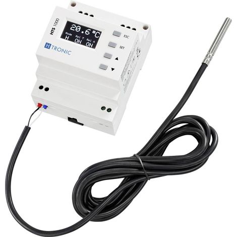 Thermo-interrupteur PT1000 -99 à +850 °C 3000 W – 2 relais sans potentiel – Écran OLED – Régulation chauffage/refroidissement – H-Tronic