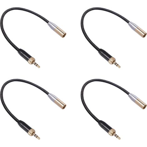 Câble microphone audio 4X, câble adaptateur mâle fileté interne 3,5 mm vers MINI XLR 3 broches, adapté aux câbles audio des appareils photo reflex. (1/5)