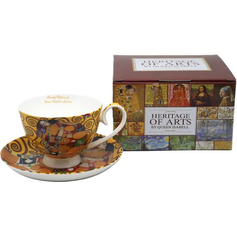 250 ml Klimt Kuss Porzellantasse + Untertasse - Heritage of Arts (1/5)