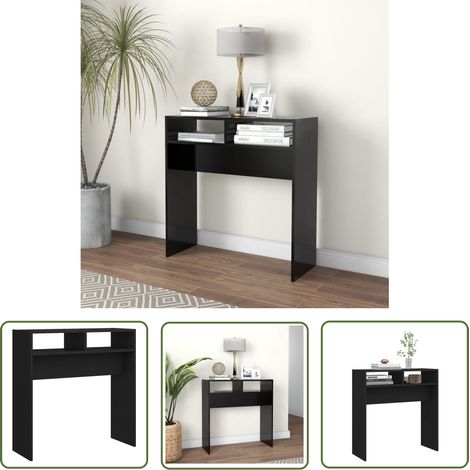 Table console Noir 78x30x80 cm Aggloméré (1/5)