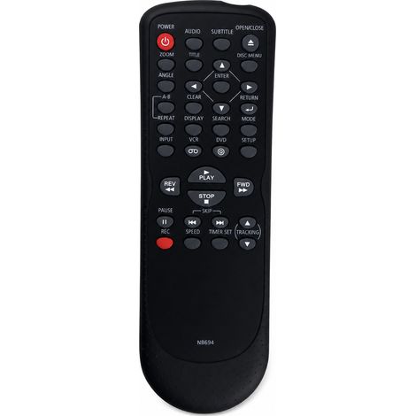 Télécommande de Remplacement Compatible avec Lecteurs DVD Sanyo NB694, NB694UH, DV220FX5, FWDV225F (1/5)