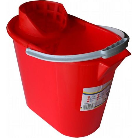 FPLUS cubo fregona c/escurridor 12 lts , Cubo de plastico con escurridor de 12 litros