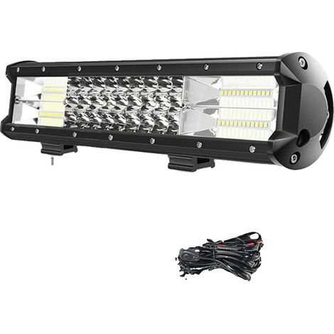 Barra de luz LED, triple fila, haz combinado, 216 W con cableado (1/2)