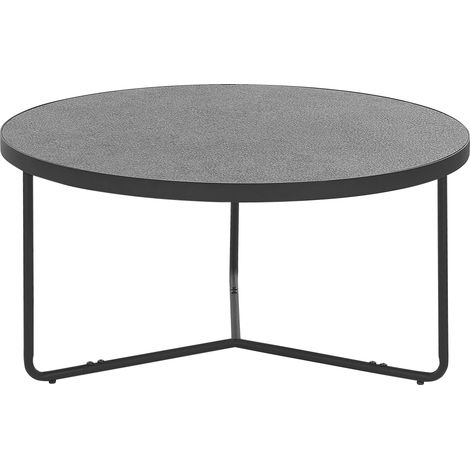 Tavolino colori legno chiaro / nero grande 80 cm MELODY