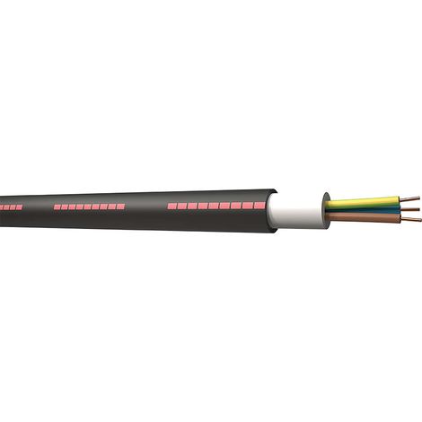 Câble d'alimentation RS PRO 2x1,5 mm², gaine PVC Noir, Résistant au Feu, 50m ( Prix pour Bobine de 50 Mètres )