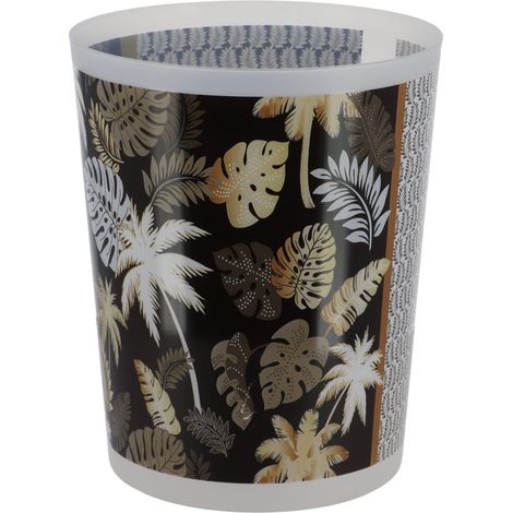 Poubelle de salle de bain 5L déco Gold Jungle - TENDANCE