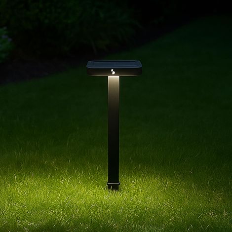 Lampe solaire de jardin BEPER P207ILO103, éclairage extérieur avec piquet, 2 niveaux de luminosité et 2 températures de couleur, allumage automatique, autonomie jusqu'à 24 heures, indice de protection (1/5)