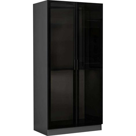 Armoire 2 portes avec vitre, 90 cm, Kale 90 (1/5)