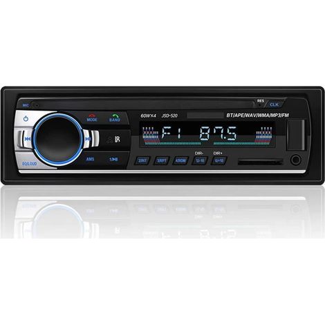 Autoradio Bluetooth, Main Libre Stéréo Auto Radio Supporte AUX - SD - USB - MP3 - MAV, FM Radio Voiture Récepteur avec Télécomm A59 (1/4)