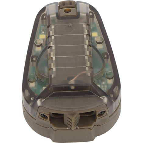 Lampe frontale à LED pour casque militaire, étanche, lampe de poche de survie, lumière rouge, alimentée par piles, pour sports de plein air, base couleur sol.