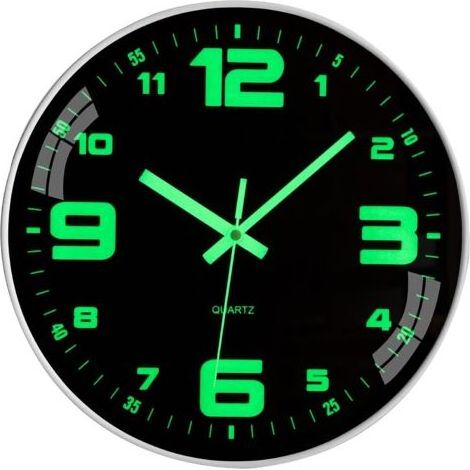 Horloge Murale Lumineuse sans Bruit de tic-tac silencieuse - 30 cm - Quartz Moderne - Grande Horloge Murale à Piles - Facile à Lire - pour Chambre, Maison, Cuisine, Chambre, Bureau, école (1/5)
