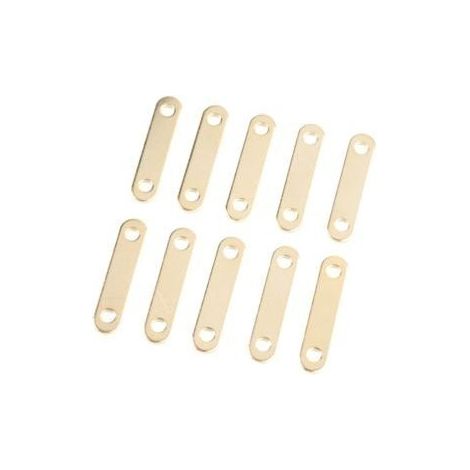 Gold plated battery bars 22mm (10pcs)