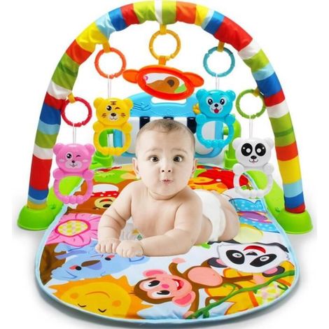 Tapis d'éveil,Jouets de Piano à pédales pour bébé, support de musique, tapis de jeu pour enfants, Puzzle, clavier de - Type Coloré