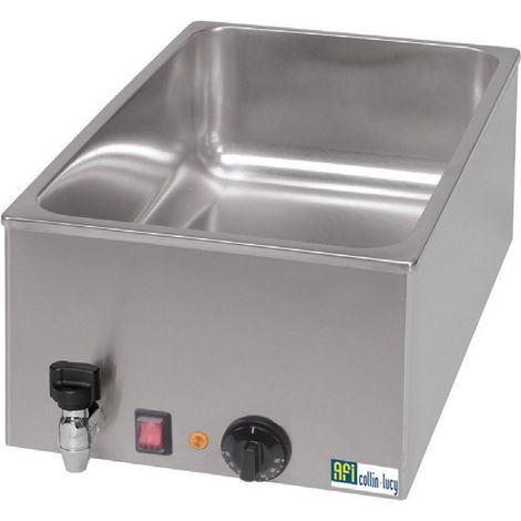 Bain-marie de table avec robinet de vidange - gn 1/1 - AFI COLLIN-LUCY