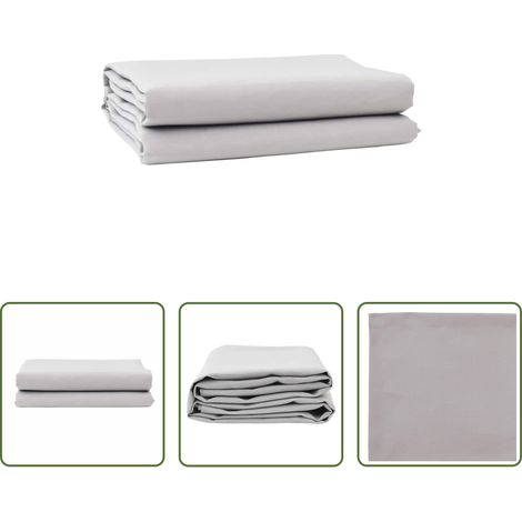Polyester Canvas -  Markisenersatz Hellgrau 1000 x 160 cm Polyesterleinwand (1/5)