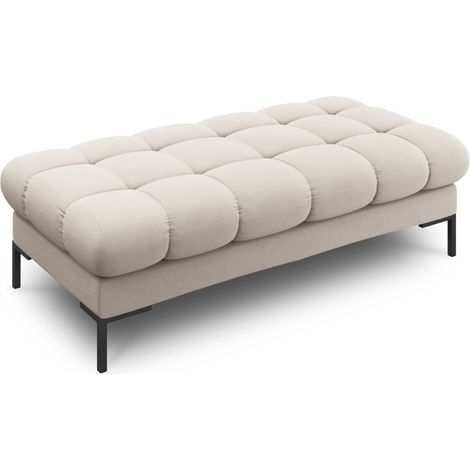 Banc 2 places en tissu structurel beige (1/4)