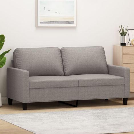 Divano a 2 Posti Tortora 140 cm in Tessuto vidaXL 840007 (1/6)