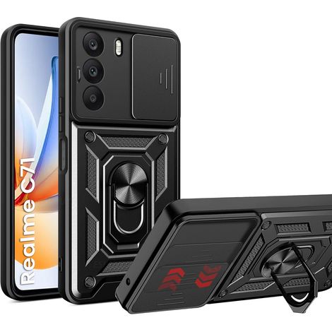Funda protectora para Realme C71, CamShield Slide, negra. (1/5)