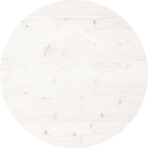 Dessus de table rond blanc Ø60x3 bois de pin massif (1/5)