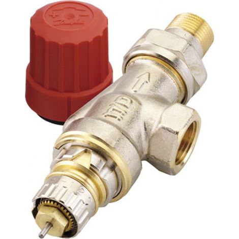 Danfoss Corps de vanne RA-N 15 G 3/4 AG, UK (Axial), Nickelé mat, 013G4203 (1/2)