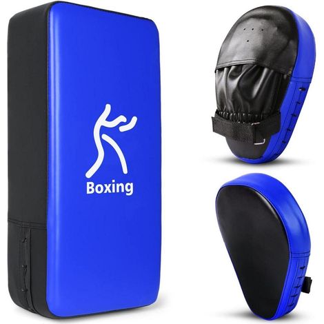 Handpratzen Set 2 IN 1 für Boxen, Kickboxen, MMA, Blau (1/5)