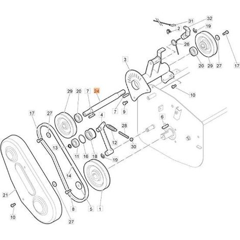 POULIES D'ARBRE ROTOR CM 80 ORIGINAL EMAK F1520174