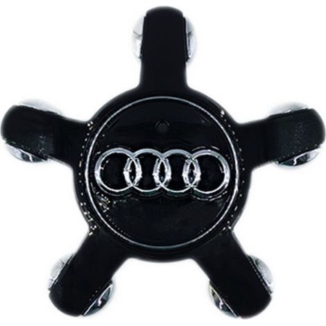 Set di 4 coprimozzi da 135 mm per Audi A3 A4L A5 A6L A8L Q3 Q5 – Elegante finitura nera – Resistenti al lavaggio auto -Crezuo