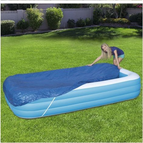 Solar-Poolabdeckung, rechteckige Poolabdeckung, rechteckige Solarabdeckung für aufblasbare Pools, Wärmedämmfolie für Solar-Poolabdeckungen – 260 x 170 cm (1/5)