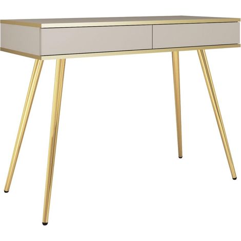 Toeletta, Beige, gambe dorate, 102 x 79 x 50 cm (1/4)