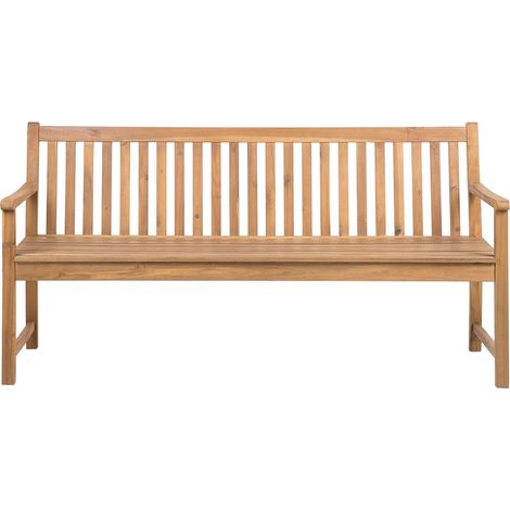 Gartenbank VIVARA 180 cm zertifiziertes Akazienholz Hellbraun
