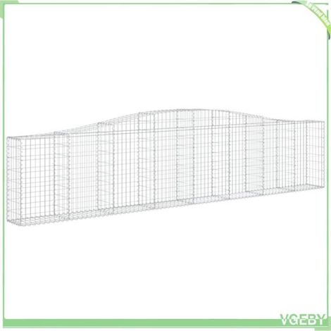 Panier de gabions arqué - FAFEICY - 153404 - 400x30x80/100 cm - Fer galvanisé - Fil 3,5 mm (1/4)