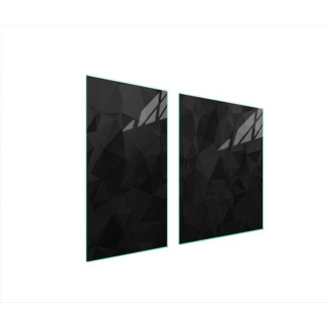 PLAQUE DE PROTECTION EN VERRE POUR POÊLE 90x52 NOIRE (1/5)