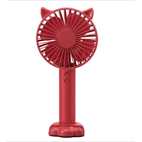 1 Ventilateur portable, base amovible, support téléphone, batterie rechargeable, 3 vitesses, bureau extérieur (1/5)