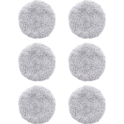 Juego de 6 paños de repuesto lavables para mopa para robot limpiacristales HOBOT 168/188, almohadillas de microfibra, accesorios reutilizables, modelo: Gris, 6 piezas (1/5)