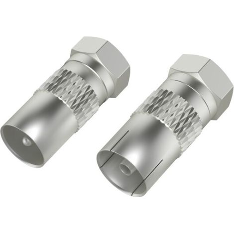 Hama SAT-Adapter-Set F-Stecker/Koax-Stecker/Kupplung, 2